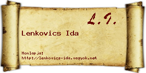 Lenkovics Ida névjegykártya