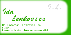 ida lenkovics business card